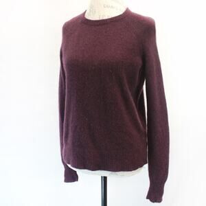 360 Sweater 100% Cashmere Knit Purple Pullover Sweater Cozy Minimalist Small